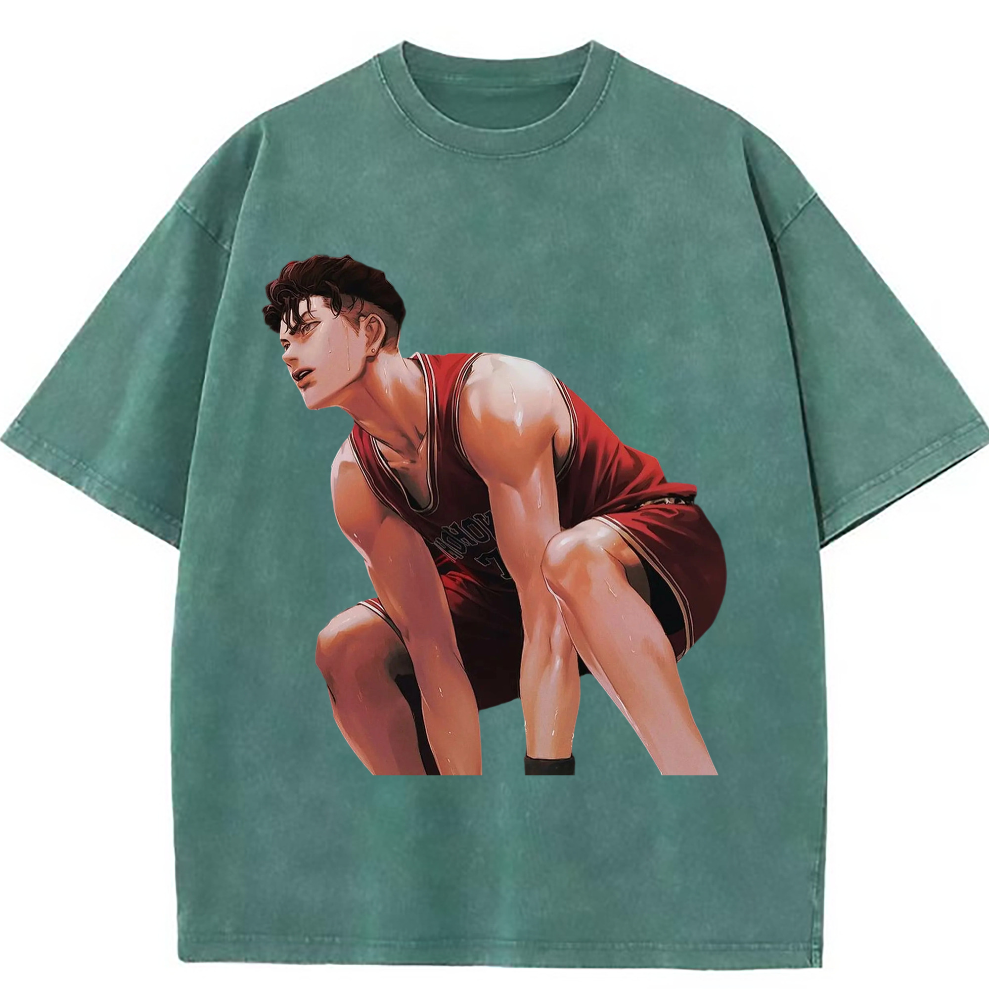 （画像用） SLAM DUNK／スラムダンク 綿100% ヴィンテージ風 半袖Tシャツ（フロントプリント）